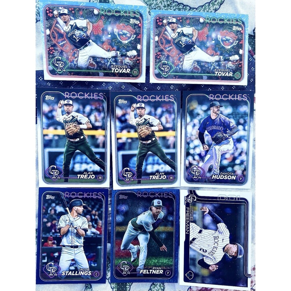 Rockies Lot Tovar Holiday x2 Trejo Hudson Feltner Topps 8 Cards